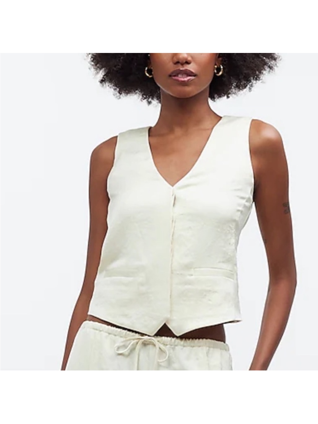 Madewell Cake Batter Button-Front Vest Top
